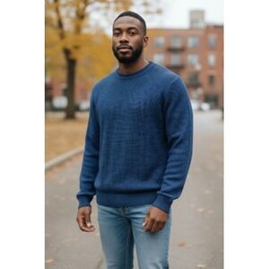 Vintage Pendleton Sweater Men's Large Blue‎ Crewneck Knit Cabincore Cozycore